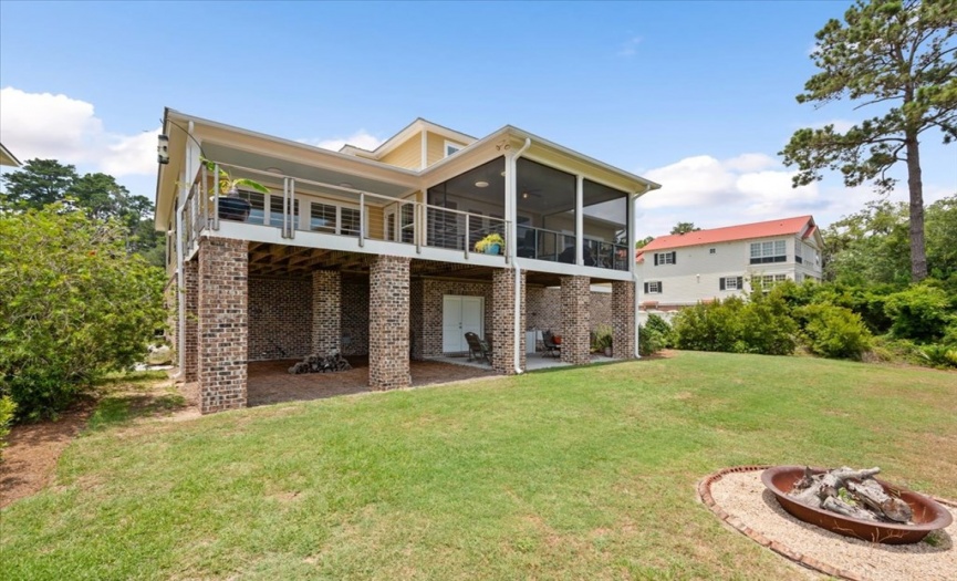 Rear View of the Home and Backyard