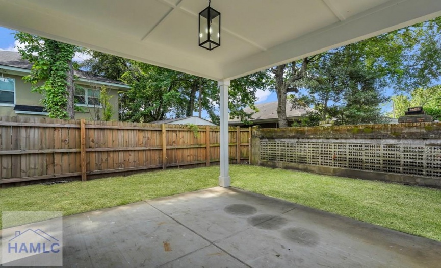 Spacious Backyard with fencing