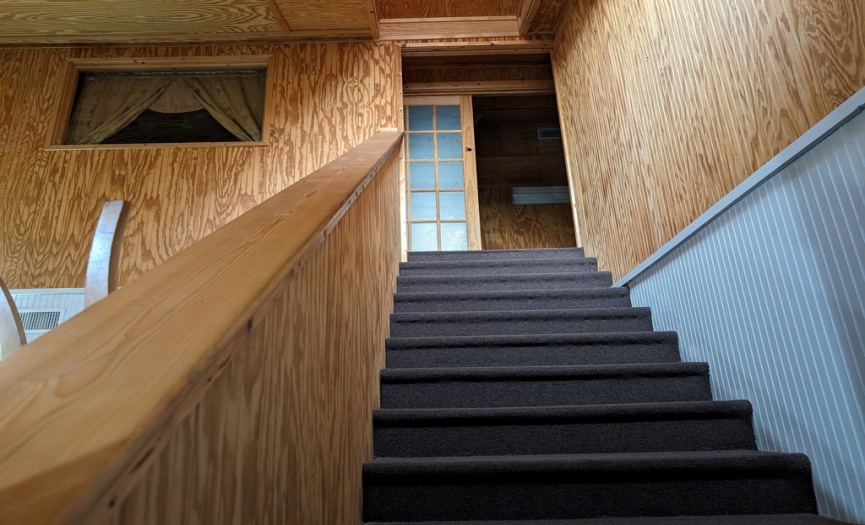 Stairs to upstairs office/apartment