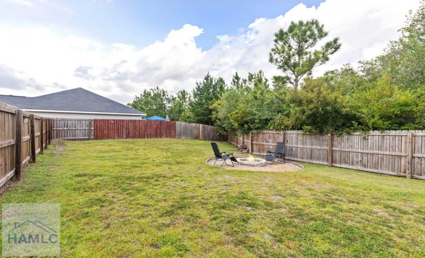 Firepit in yard