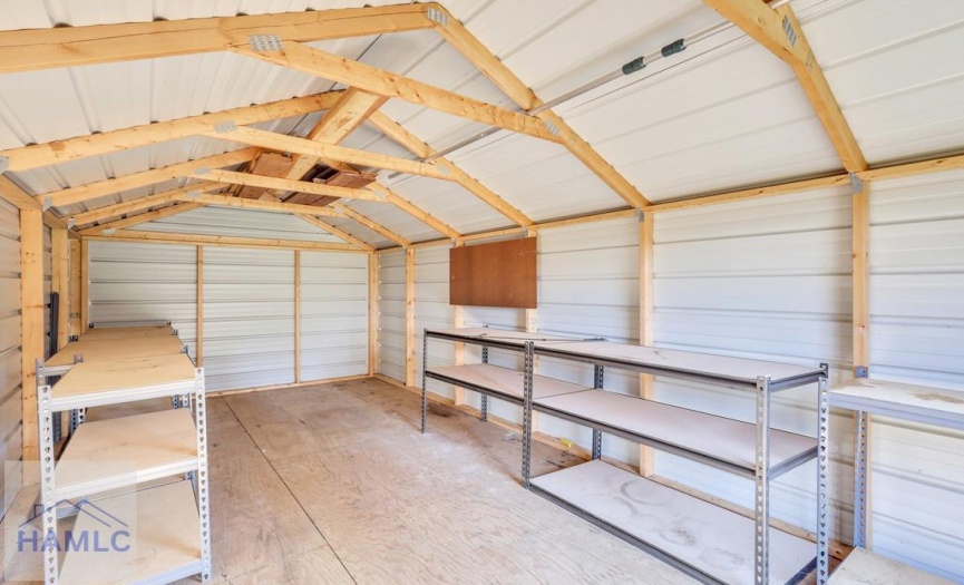 Inside 10x20 Shed