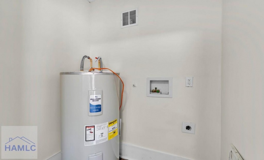 LAUNDRY AREA/NEW HOTWATER HEATER