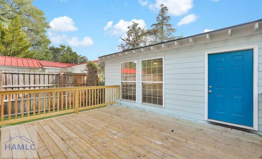 Large wood deck view 3